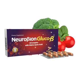 Neuro Gluco-B Complex Vitamin with Alpha Lipoic Acid - 30 Capsules, Healthcare Dietary Supplement for Metabolism Support