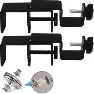 Outside Mounted Blinds Curtain Rod Bracket Attachment, 1.3 - 2 inches Wide Track, Tool - free & Drill - free, with Installation Guide and Curtain magn