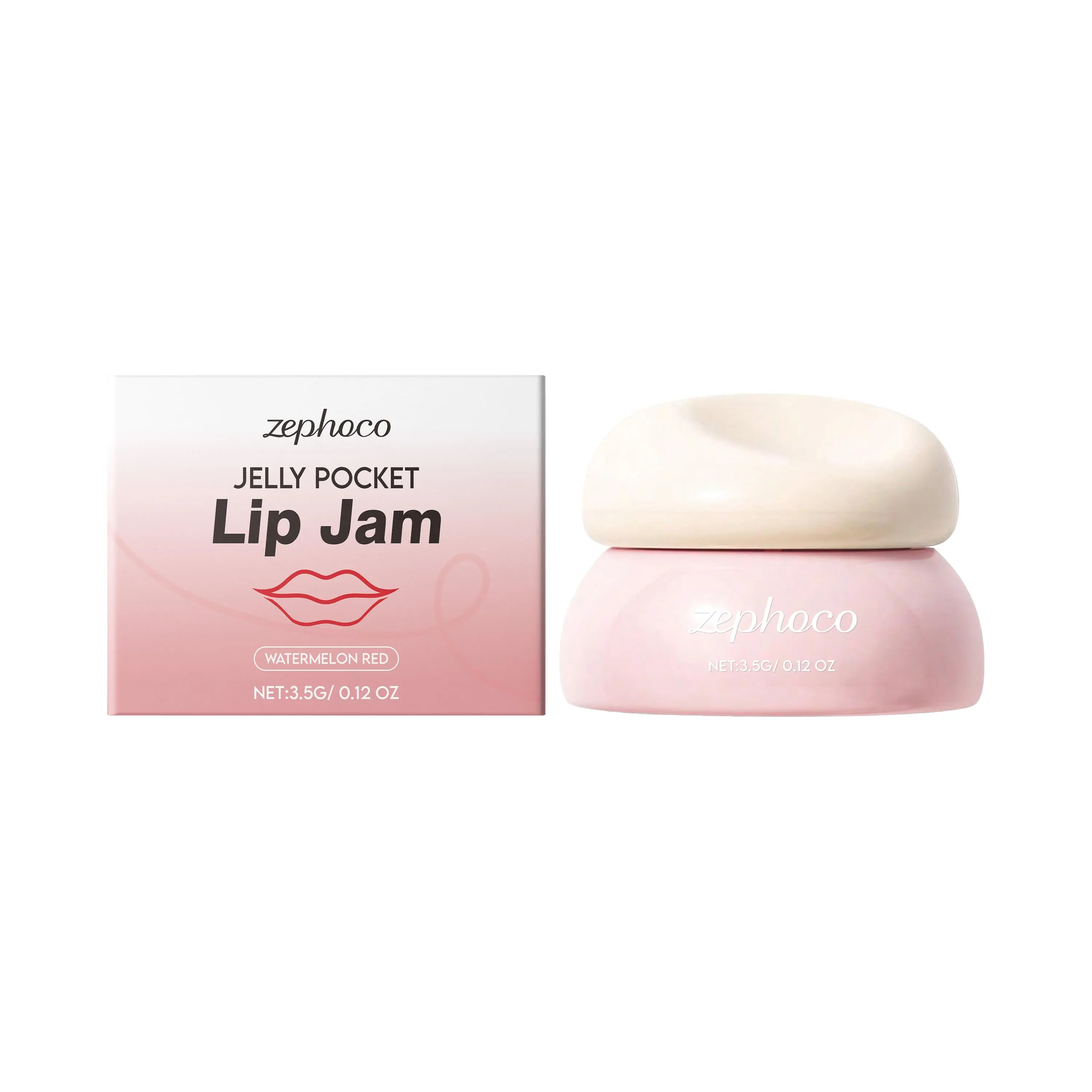 Zephoco Watermelon Red Jelly Lip Balm, Super Hydrating Nourishing Lip Treatment, Instantly Fix Dry Chapped Cracked Lips, Long Lasting Moisturizing Daily Lip Care Tinted Lip Gloss