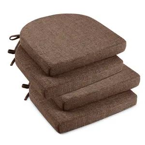 Downluxe Soft Memory Foam Chair Cushions for Dining Chairs, 16"x16"x2" U-Shaped with Ties & Non-Slip Backing, Microfiber Polyester, Christmas Gifts, #TikTokShopBlackFriday