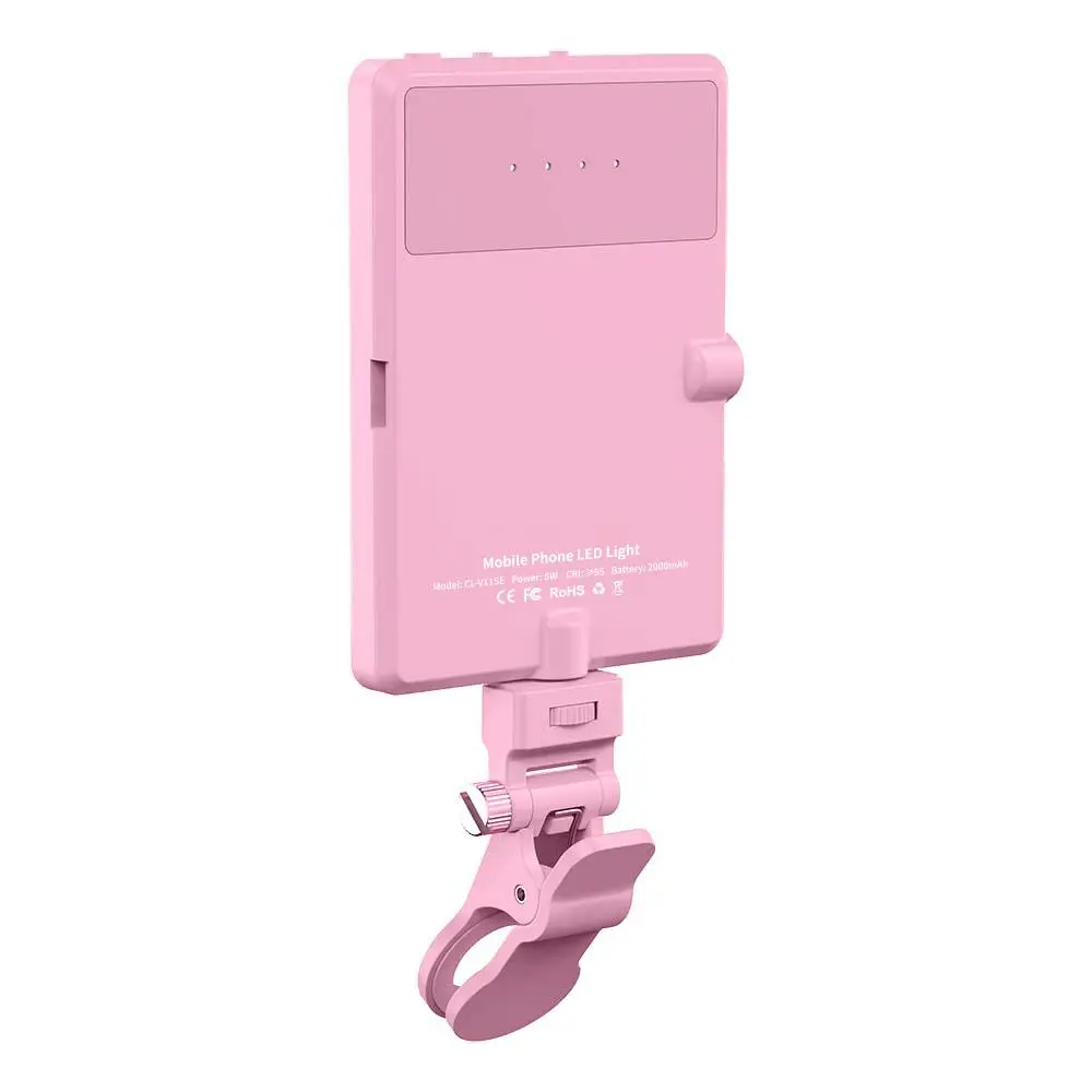 Compact Cellphone Selfie Fill Light for Summer, Rechargeable LED Selfie Ring Light, Clip-on Cellphone Camera Selfie Light, Smartphone Selfie Fill Ligh