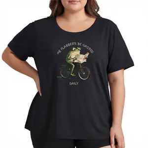 Meme Shirt Funny Graphic Tee Sarcastic Women Me Flabbers Be Gasted Daily Frog Riding Bike Dark Humor Unhinged Oversized Trendy Top Gag Gift
