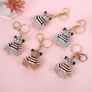 2026 New Arrival Sparkling Rhinestone Teddy Bear Keychain, Lovely Fashion Charm, Exquisite Daily Key Decor Accessory