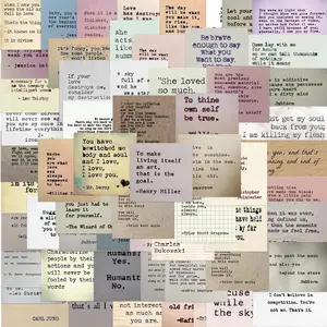 Retro Typewriter Style Motivational Quotes Sticker, 60pcs/set Inspirational Vintage Journaling Sticker, Famous Words Scrapbook Sticker for Planner Bullet Journal Laptops