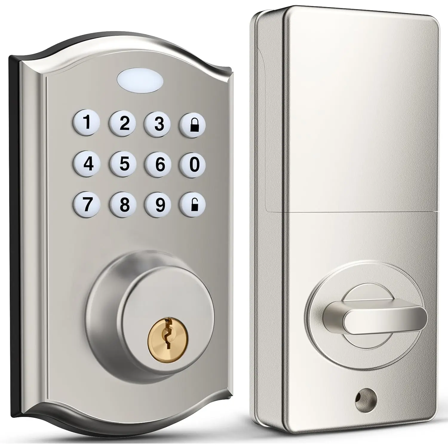 Keyless Entry Door Lock - Electronic Door Lock with Keypad, Smart Deadbolt Lock with Auto Lock, Security Waterproof Smart Lock, Easy to Install, Ideal for Front Door, Home Use, Apartment -  M19