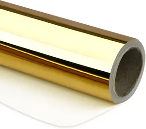 Gold Metallic Wrapping Paper Roll – 17.5" x 32.8 ft Solid Color Gift Wrap for Wedding, Birthday, Christmas & Baby Shower Decorations
