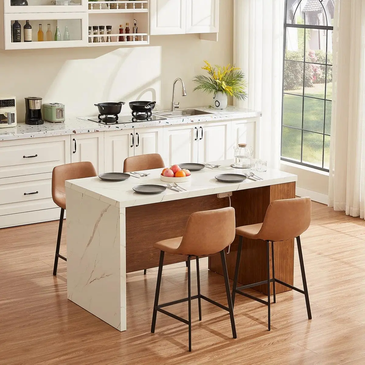 Walnut and White