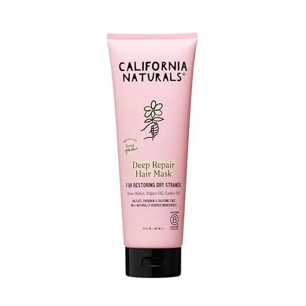 California Naturals Deep Repair Hair Mask, Paraben and Sulfate Free, Deep Conditioner for Dry, Damaged Hair, Vegan, Hydrating and Conditioning, For Curly, Frizzy, All Hair Types, 12 fl oz