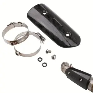 146MM Exhaust Pipe Heat Shield Cover Guard for Universal Motorcycle Carbon Fiber
