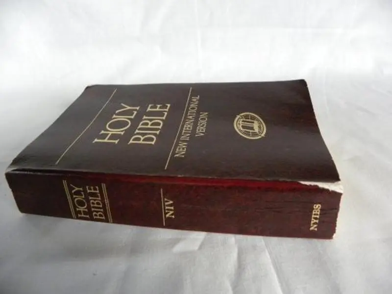 Used Holy Bible - New International Version English Christianity Scripture, No Unknown Author, Good Condition Soft Cover Reading Book for Christian Literature Enthusiasts