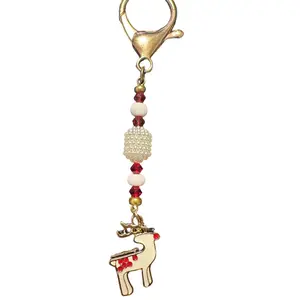 White Reindeer Stitchmarker/keychain