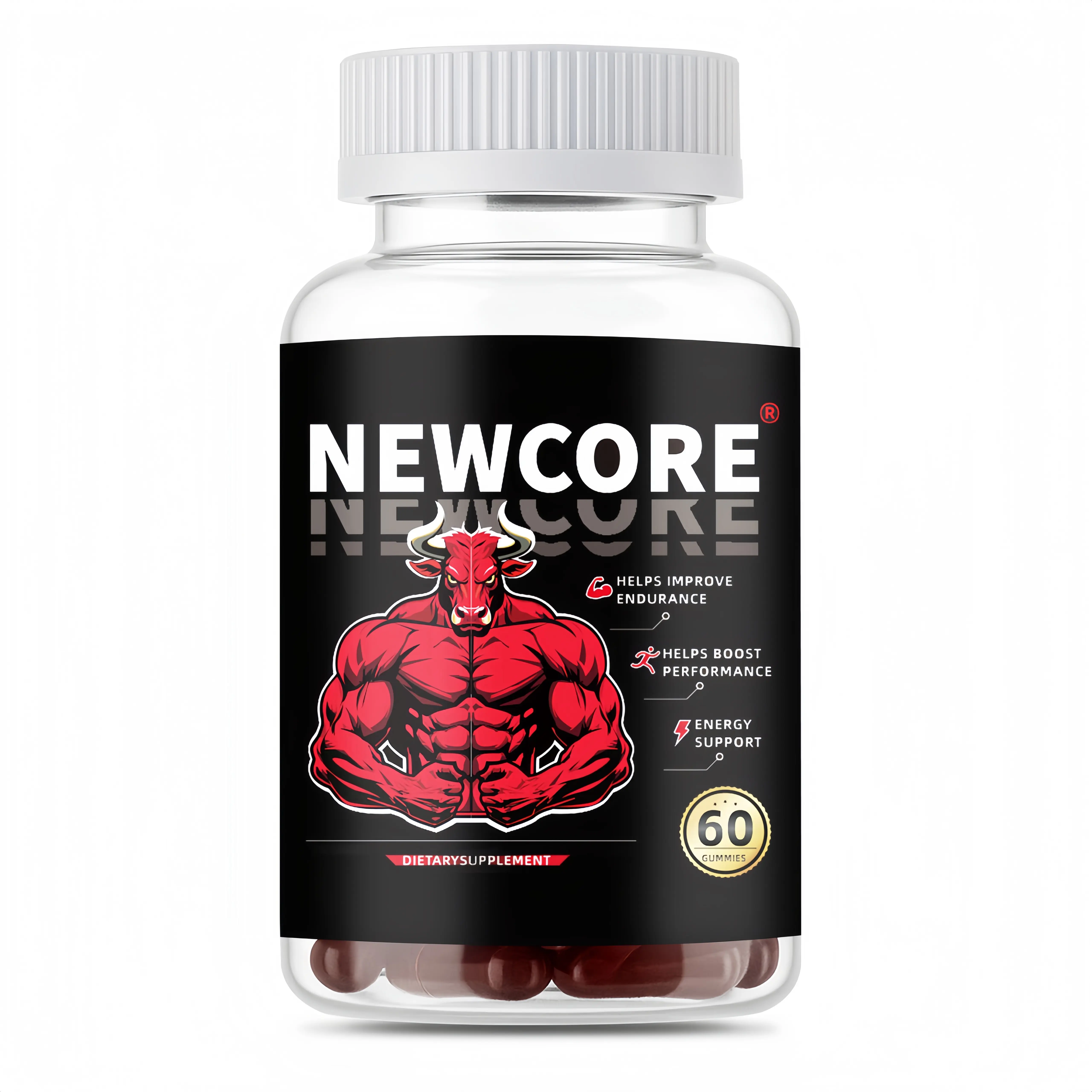 Newcore 7-in-1 Nitric Oxide Booster - Beet Root & L-Arginine Gummy for Blood Flow, Energy & Stamina Support | 100% Natural Supplement For Men