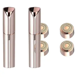Electric Hair Removal Tool, 2 Boxes Portable Rechargeable Hair Removal Tool with Replacement Heads, Facial Hair Removal Tool for Women, Rechargeable Shaver, Rechargeable Rotary Shavers
