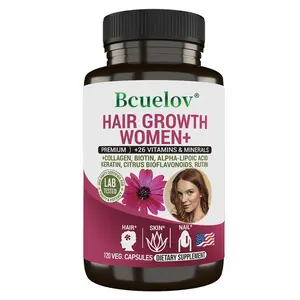 Bcuelov Women's Hair Health Supplement, Supports Nail and Skin Health, Supports Hair Health 120 Capsules