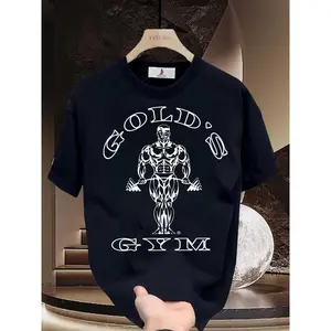 180g Family Fitness Tee |   Gold Gym Crew T-Shirt for Men |   Ideal Gift for Easter |   Team Spirit Wear |   Soft & Comfy Summer Tops |   Casual Workout Clothing |   Trendy Graphic Print Shirts |   Perfect for Dad, Brother, Friends