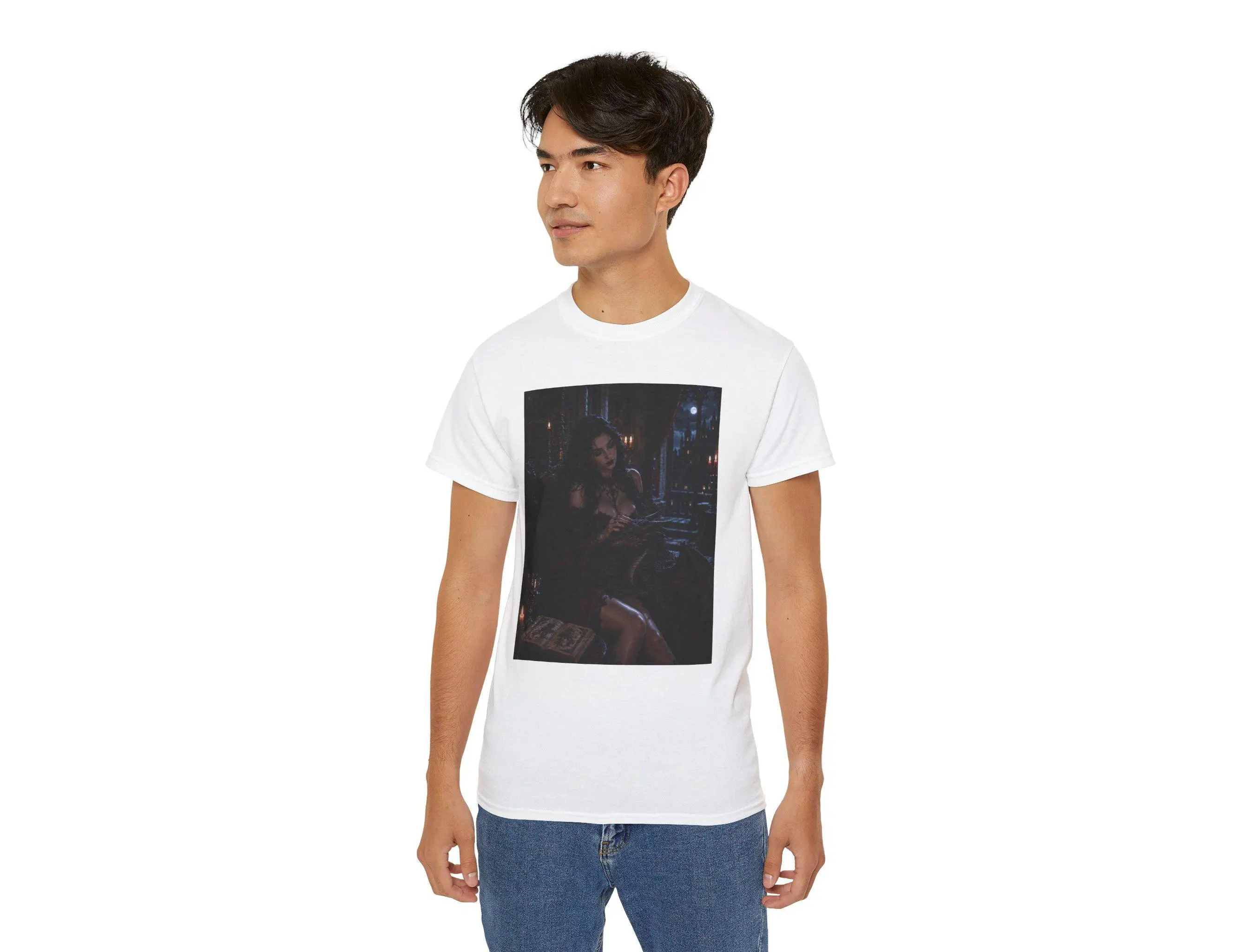 Moody Cinematic Portrait T-Shirt | Dark Photo Tee