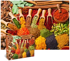 HUADADA -1000 Piece Puzzles for Adults - Colourful Spices - Jigsaw Puzzles for Adults and Kids 1000 Piece Educational Games Colorful Puzzles for Home Decoration(27.6"x 19.7")