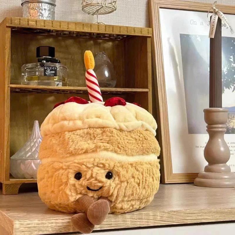 Jellycat Amuseables Rainbow Birthday Cake Soft Plush Toy with Candle for Kids' Birthdays Perfect Gift for Her