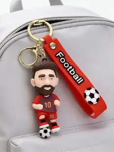 Football Keychain, Soft Gel Figure Keychain, Keychain Charm, 3D Pendant, Student Backpack Accessory, Gift Idea, 1 Piece, Fun and Practical