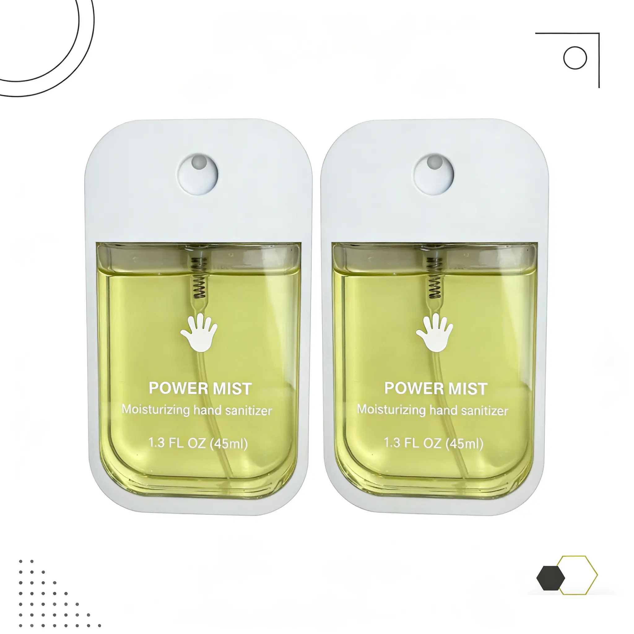 Rinse-Free Hydrating Power Mist Hand Sanitizer - 1.3 Fl Oz 45mL | Cool Quick-Dry | On-The-Go Sanitizing Convenience