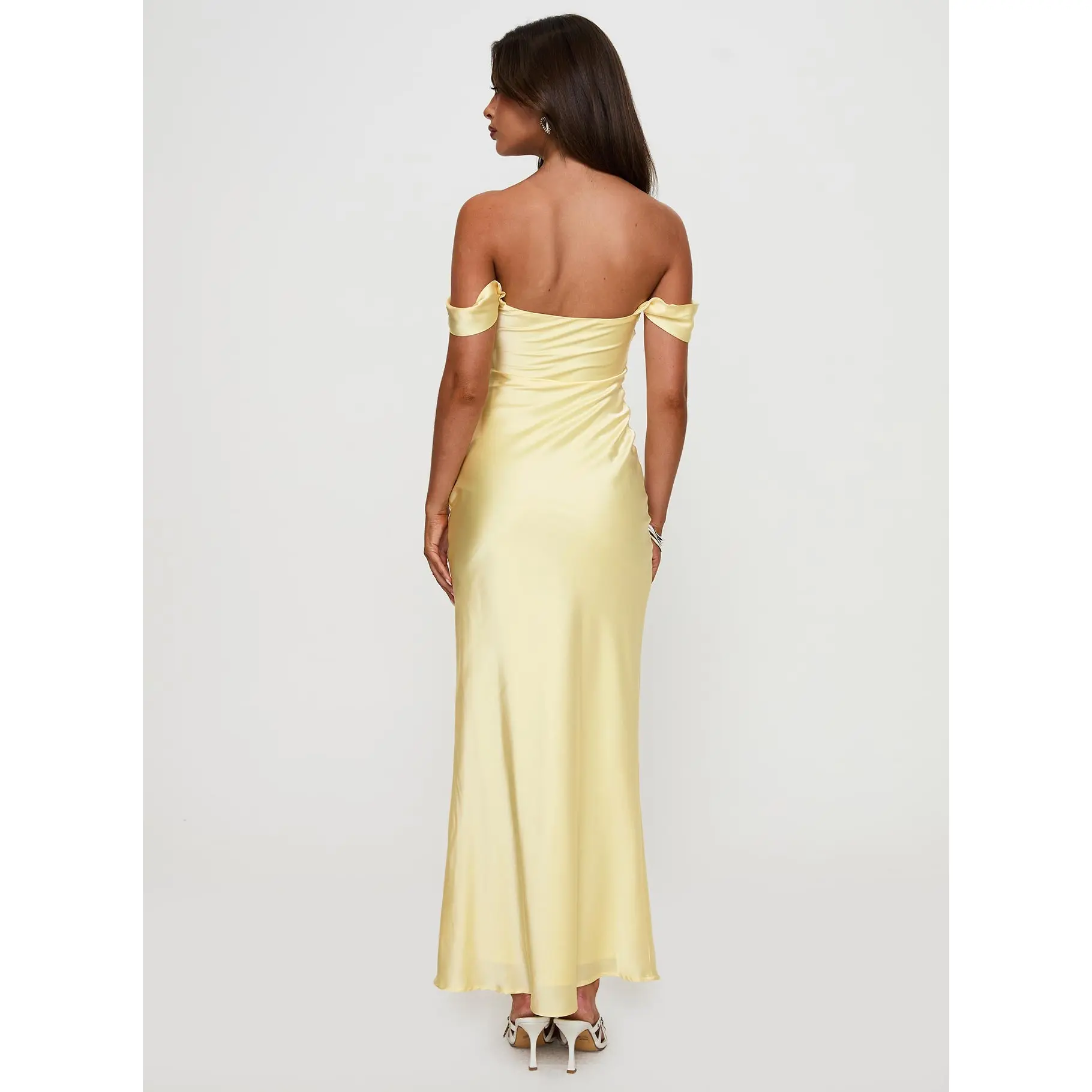 off the shoulder sequin dress long White Sequin Sparkly Off Shoulder A-lin Long Evening Prom Dresses, Cus –  MarryLover