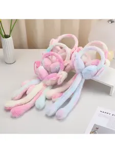 New Warm Ear Muffs Ear Protectors Winter Colorful Gradient Ear Covers Fun Cold-Proof Rabbit Ear Ear Bags