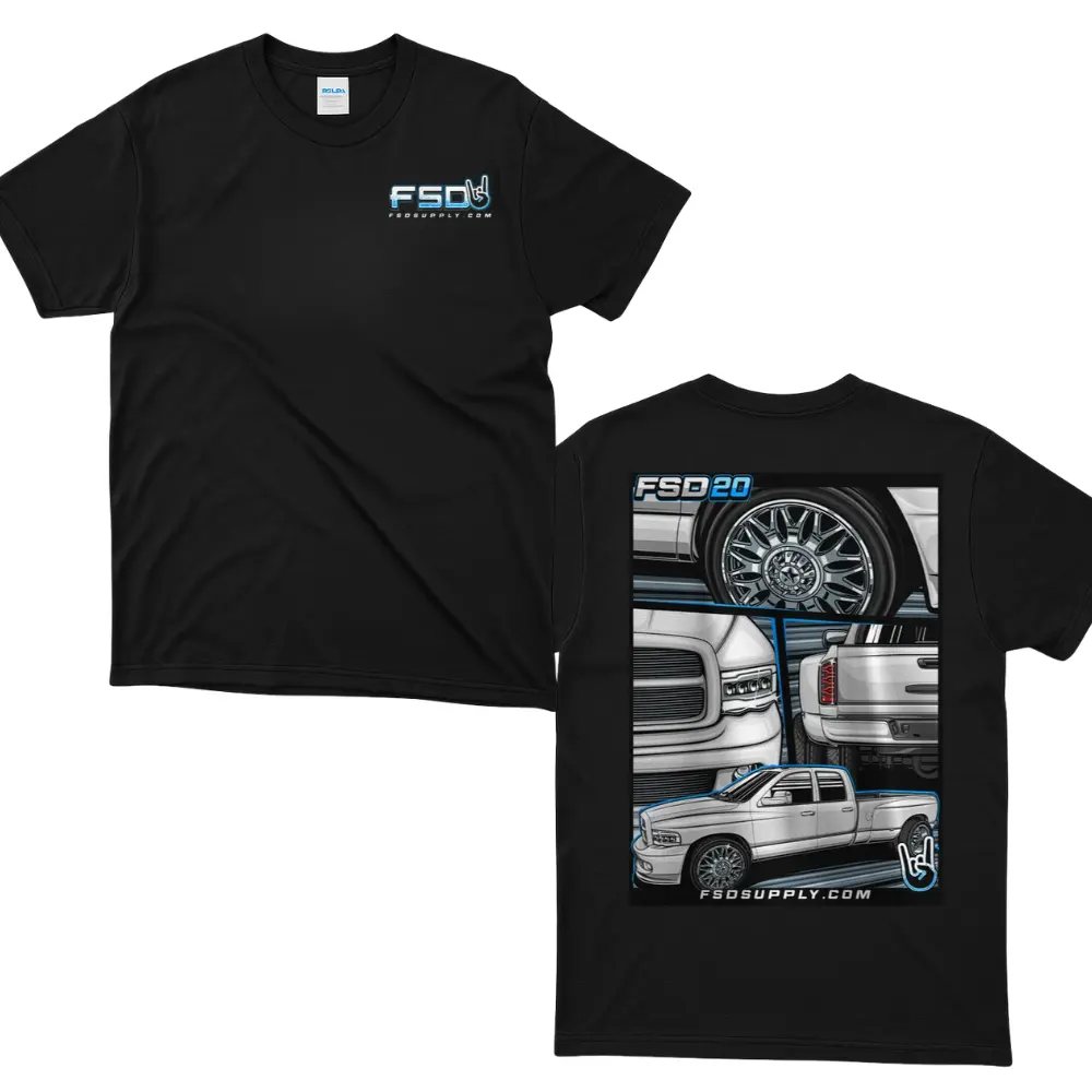 FSD 20 Truck Graphic T-Shirt, Custom Pickup Art Tee for Car and Truck Enthusiasts