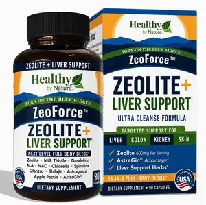 Zeolite + Liver Ultra Cleanse | Heavy Metal & Microplastic Detox Binder Support for Adults | Milk Thistle NAC Chlorella Cilantro Spirulina Shilajit Astragalus | Promotes Energy, Gut Health (90 Count)