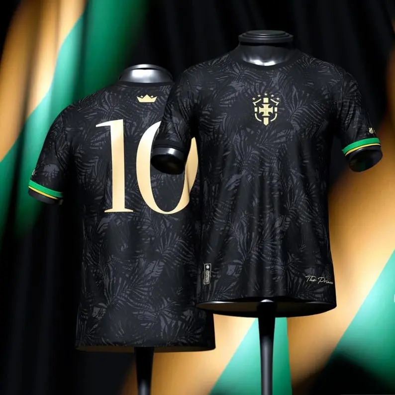 BRL Ney #10 Black Gold Jersey – Soccer Fan Football Shirt 2026 Kit