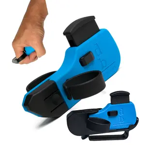 Dani Blade Electric Blue Wearable Box Cutter with Auto-Retracting Safety Blade & Twist-Lock Finger Rings for Efficient Cutting & Crafting - Lightweight Ergonomic Design for Everyday Work & Office Gadgets