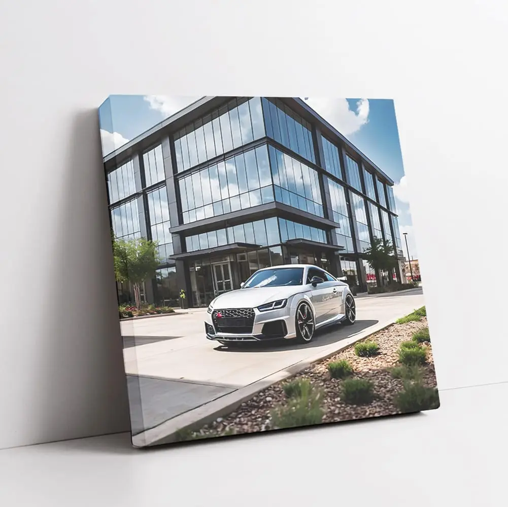 Audi Tt Rs Silver In Fort Worth Cars Wall Posters Bedroom Framed Canvas & Gift For Men