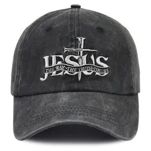Jesus Hat, Christian Gifts for Women Men, Faith Blessed Religious Christ Baseball Cap, Christmas Easter Birthday Gifts for Dad Mom Husband Black