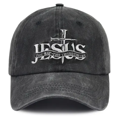 Jesus Hat, Christian Gifts for Women Men, Faith Blessed Religious Christ Baseball Cap, Christmas Easter Birthday Gifts for Dad Mom Husband Black