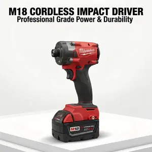 Milwaukee M18 FID3 Cordless Impact Driver Utilizes 1/4 Inch Hex Drive For Versatile Maintenance And Assembly Projects. The Lightweight 1.75kg Build Combines High Speed Rotation With Maximum Torque For Demanding Jobsites. wrench lmpact Dual-Purpose task