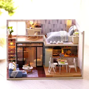DIY loft cabin dollhouse  building model suitable as a creative toy gift for teenagers and adults ... Role Play Set Indoor Playhouse