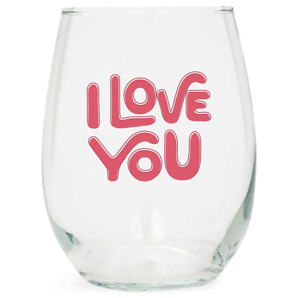 Dicksons WGL12 Wine Glass I Love You 15 Oz