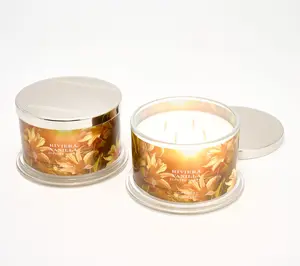 HomeWorx by Slatkin + Co. S/2 18oz Rivera Vanilla Candles HomeWorx by Slatkin + Co. S/2 18oz Rivera Vanilla Candles