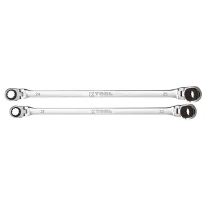 K Tool International KTIXDDBM4 Metric Double Box Univ Spline 90 Tooth Rev Rat Wrench Set - 2 Piece