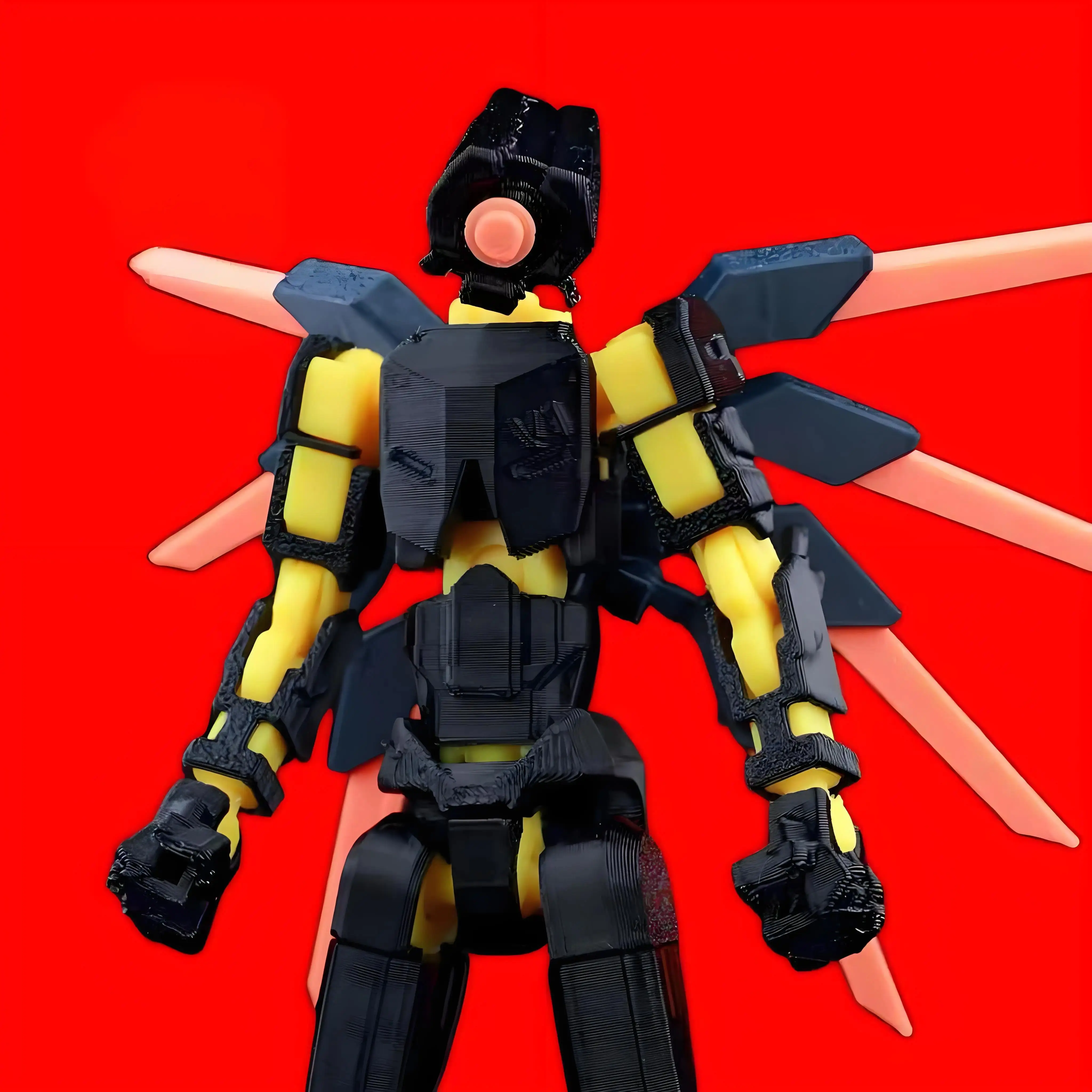 3D Printed Ultrakill V1 Series Anime Action Figure, Multi-Joint Mobile Robot Collectible, Shapeshift Model Toy Gift for Anime Fans, Collectibles