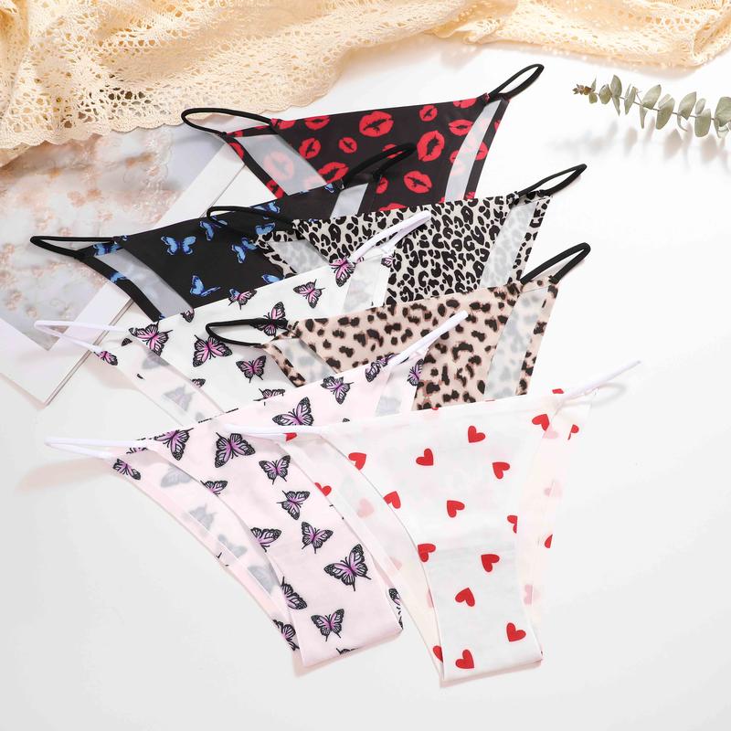 FINETOO 14 Pack Seamless Print Low Rise Thongs for Women Comic No Show Comfortable Bikini Soft Breathable Womenswear