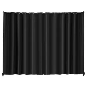 【SummerFinds】VEVOR Room Divider, Portable Panel Room Divider with Wheels Curtain Divider Stand, Freestanding Room Divider Privacy Screen for Office, Bedroom, Dining Room, Study, Black