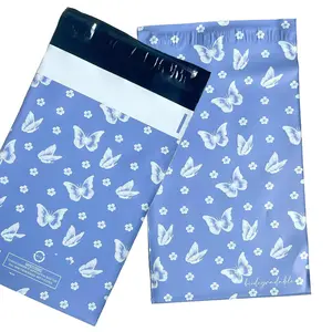 Butterfly 6x9 Biodegradable Poly Mailers 100 Count - D2W Oxidative Biodegradable, Tear Proof, Waterproof, Custom Designs by SomeFinnGraphicsCards small business Heavy Duty Waterproof Poly Mailers