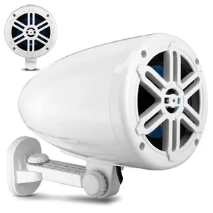 Waterproof Off-Road Speakers 180W 360¬∞ Bracket White