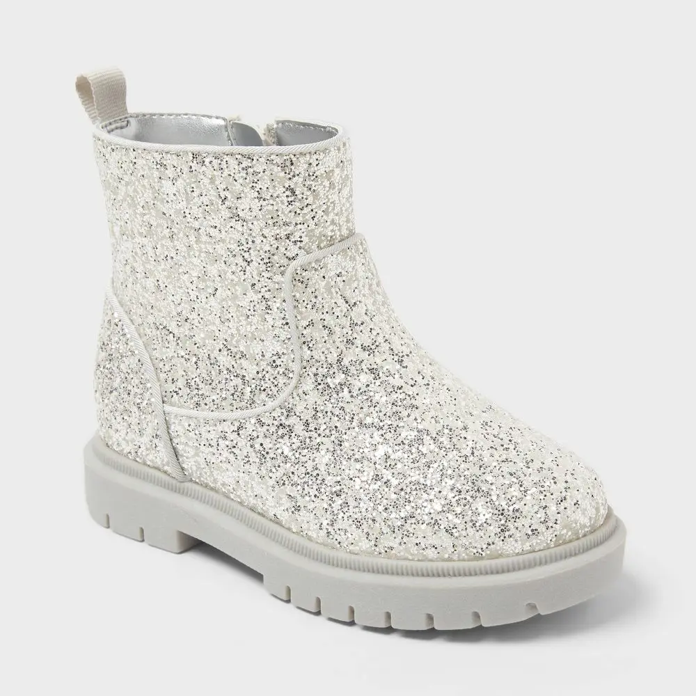 Cat & Jack Toddler Girls' Flora Footwear Boot - Round Toe, Synthetic Bootie, 5t Size Chelsea Boot
