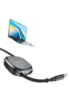 Retractable USB-C to USB-C Cable – 100W Fast Charging (3ft)