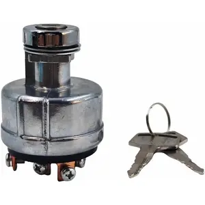 91204-17400 91205-14900 91106-07400 Ignition Key Switch with 2 Keys Compatible with Mitsubishi Caterpillar Forklift