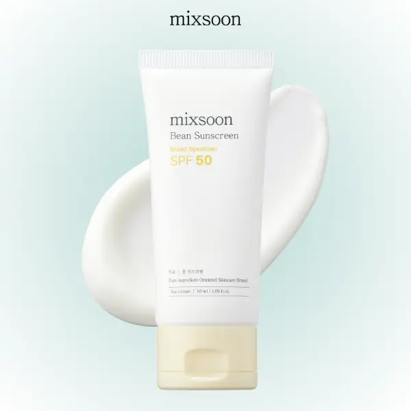Mixsoon Korean Facial Sunscreen Cream (1.69oz) - SPF 50+ PA++++ Daily Sunblock, UV Shield, No White Cast, Lightweight Hydration, Airy Finish, Layer Over Makeup for Comfortable Daily Skincare