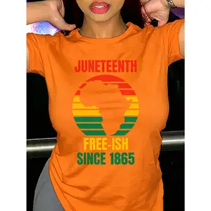 "Juneteenth Free-ish 1865" African Silhouette T-Shirt, Pan African Colors Retro Tee, Black Pride Apparel