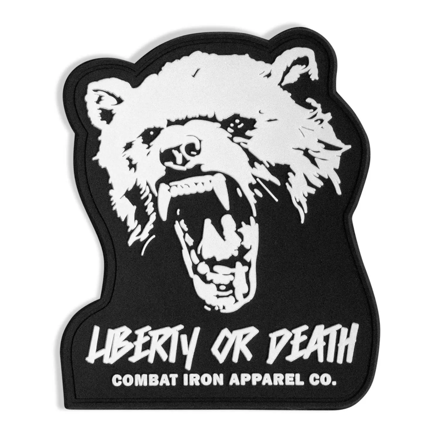 Liberty Or Death Fight Like Hell PVC Vinyl Patch - Waterproof Adhesive Cool Car Decoration, Matte Automotive Interior Exterior Accessory for Trucks, Laptops, Tumblers, Durable Bumper Sticker