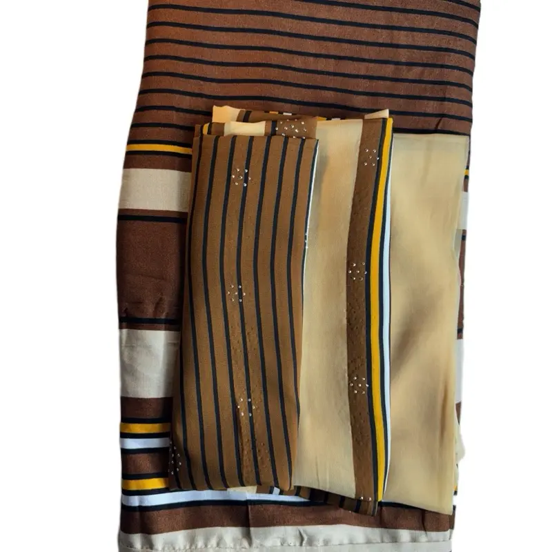 Somali Subeciyad Baati and Qafiif Garbasaar Traditional Fabric with Elegant Stripes. Neck Scarf